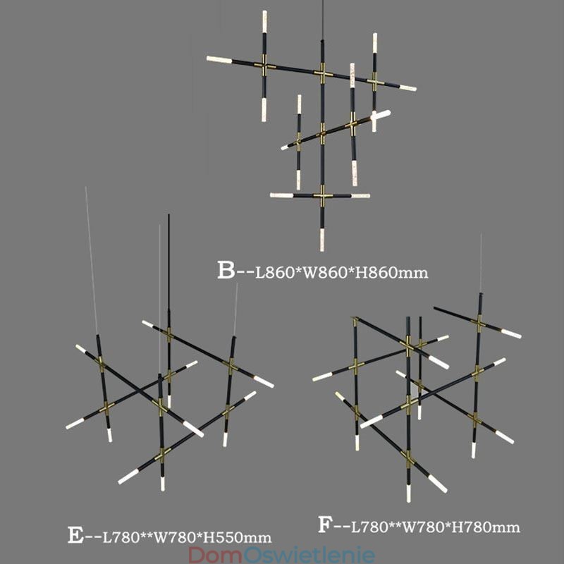 Wisząca lampa łącząca ciepłą biel, kreatywne oświetlenie sufitowe, lampa kombinowana DIY