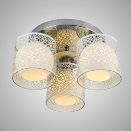 Trzypunktowa lampa sufitowa szklana kopuła montażowa