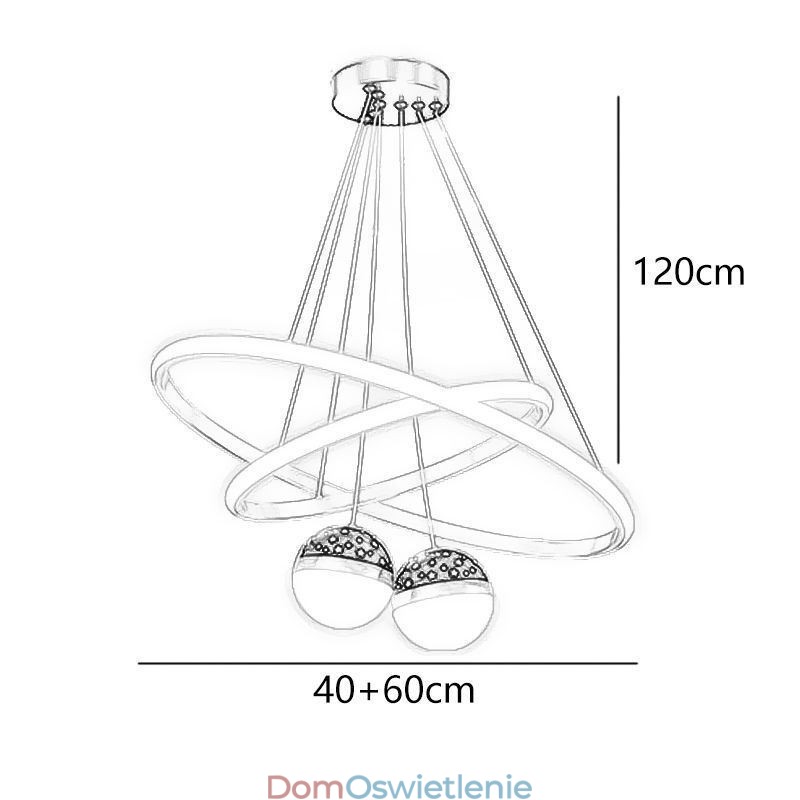 Nowoczesna lampa wisząca z kutego żelaza, silikonowa, podwójna okrągła lampa sufitowa