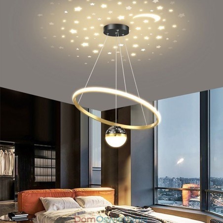 Wisząca lampa Nowoczesna prosta kutego żelaza silikonowa lampa sufitowa z pojedynczym pierścieniem Wisząca lampa Nowoczesna prosta kutego żelaza silikonowa lampa sufitowa z pojedynczym pierścieniem