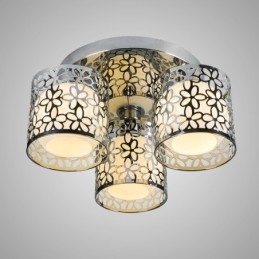 Trzypunktowa lampa sufitowa szklana kopuła montażowa