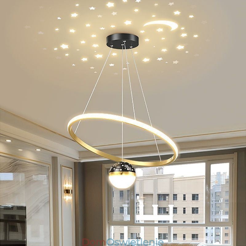 Wisząca lampa Nowoczesna prosta kutego żelaza silikonowa lampa sufitowa z pojedynczym pierścieniem