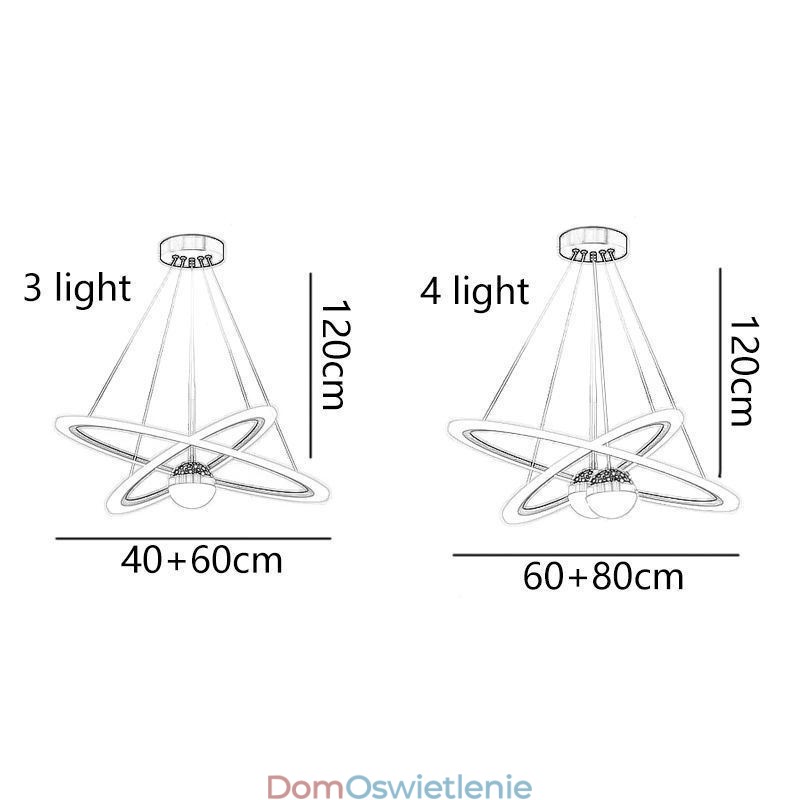Wisząca lampa z kutego żelaza, akrylowa, gwiaździsta lampa sufitowa w kształcie pierścienia