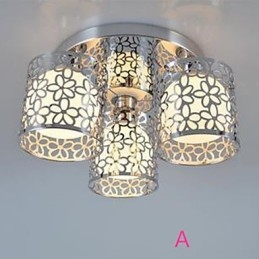 Trzypunktowa lampa sufitowa szklana kopuła montażowa