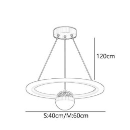 Wisząca lampa minimalistyczna z kutego żelaza, akrylowa lampa sufitowa w kształcie gwiazdy