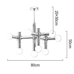 Prosta lampa wisząca z kutego żelaza Magic Beans Molecule Ceiling Light