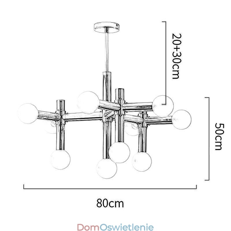 Prosta lampa wisząca z kutego żelaza Magic Beans Molecule Ceiling Light
