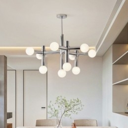 Prosta lampa wisząca z kutego żelaza Magic Beans Molecule Ceiling Light