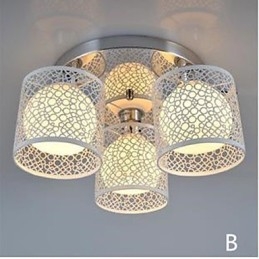 Trzypunktowa lampa sufitowa szklana kopuła montażowa