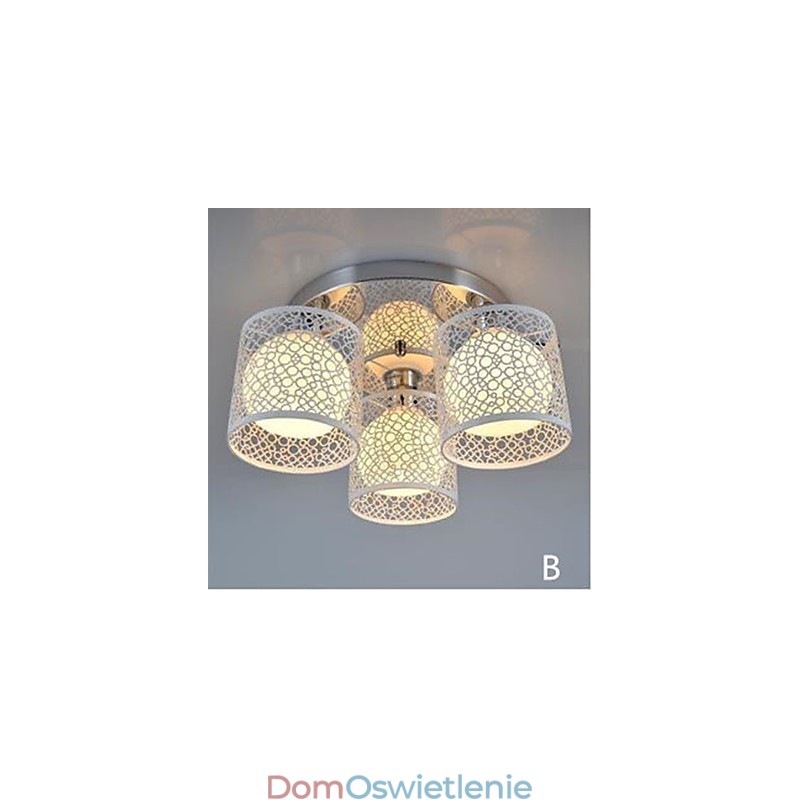 Trzypunktowa lampa sufitowa szklana kopuła montażowa