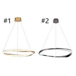 Wisząca lampa z kutego żelaza, akrylowy pierścień, pojedyncze koło, lampa sufitowa