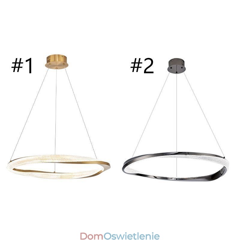 Wisząca lampa z kutego żelaza, akrylowy pierścień, pojedyncze koło, lampa sufitowa