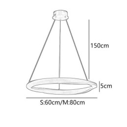 Wisząca lampa z kutego żelaza, akrylowy pierścień, pojedyncze koło, lampa sufitowa