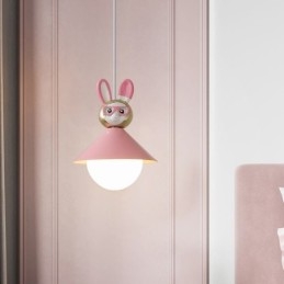 Wisząca lampa Nowoczesna minimalistyczna G9 z kutego żelaza, cielęca, żywiczna lampa sufitowa