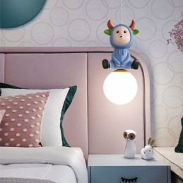 Wisząca lampa Nowoczesna minimalistyczna G9 z kutego żelaza, cielęca, żywiczna lampa sufitowa