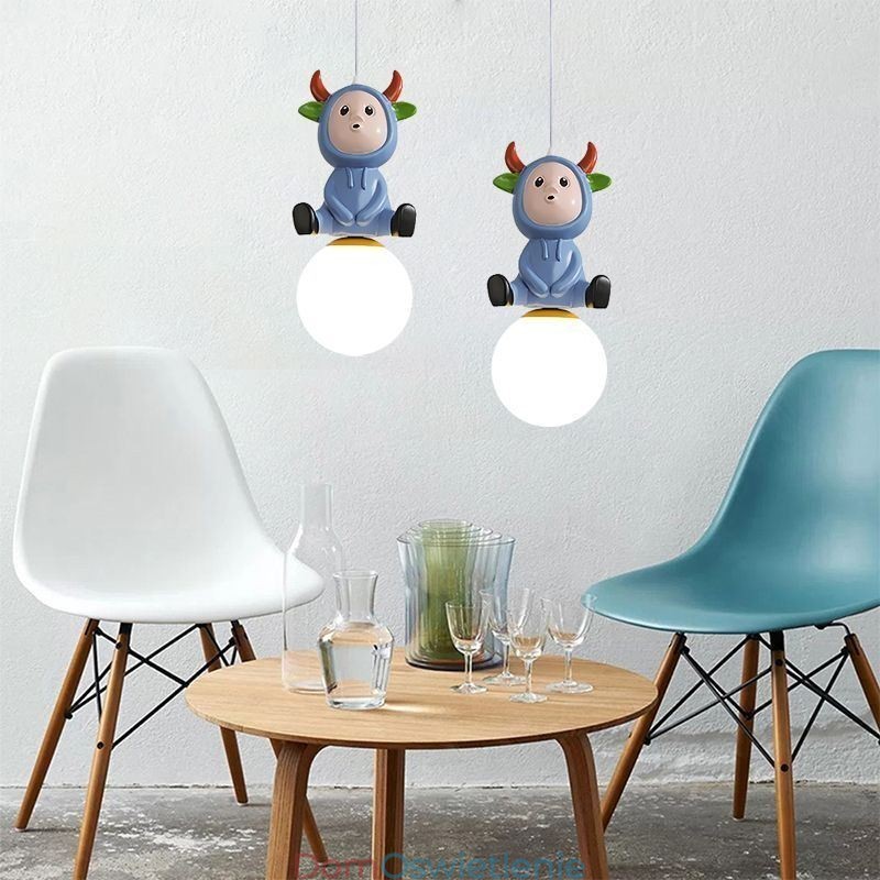 Wisząca lampa Nowoczesna minimalistyczna G9 z kutego żelaza, cielęca, żywiczna lampa sufitowa