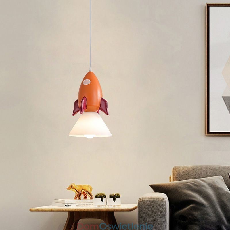 Minimalistyczna lampa wisząca z kutego żelaza, lądowanie na księżycu, mała lampa sufitowa