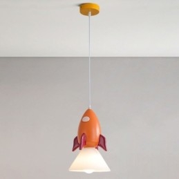 Minimalistyczna lampa wisząca z kutego żelaza, lądowanie na księżycu, mała lampa sufitowa