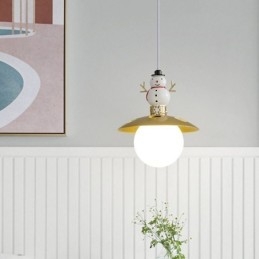 Nowoczesna lampa wisząca Simple G9 z kutego żelaza, żywica, lampa sufitowa Snowman
