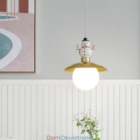 Nowoczesna lampa wisząca Simple G9 z kutego żelaza, żywica, lampa sufitowa Snowman Nowoczesna lampa wisząca Simple G9 z kutego żelaza, żywica, lampa sufitowa Snowman