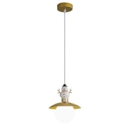 Nowoczesna lampa wisząca Simple G9 z kutego żelaza, żywica, lampa sufitowa Snowman