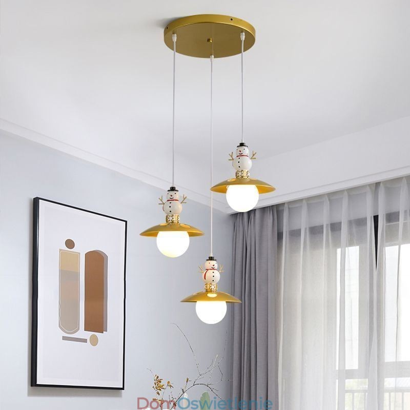 Nowoczesna lampa wisząca Simple G9 z kutego żelaza, żywica, lampa sufitowa Snowman