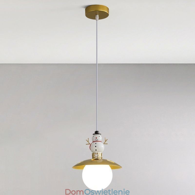 Nowoczesna lampa wisząca Simple G9 z kutego żelaza, żywica, lampa sufitowa Snowman