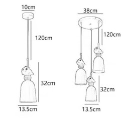 Nowoczesna lampa wisząca z kutego żelaza, różowa żywica, lampa sufitowa Piggy
