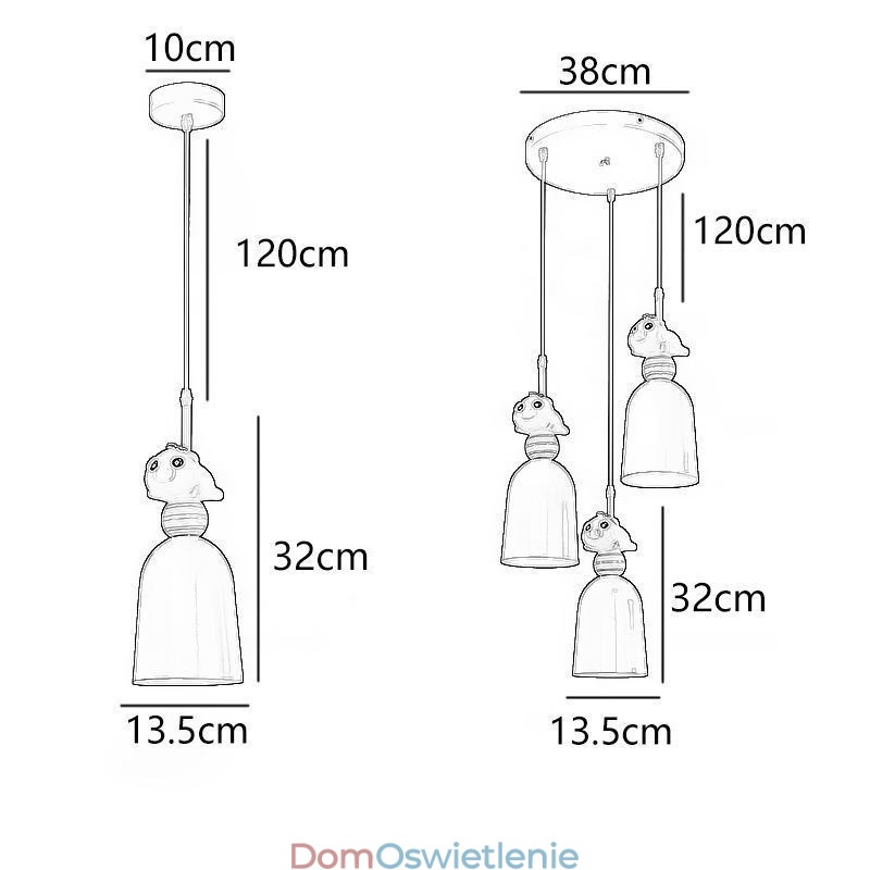Nowoczesna lampa wisząca z kutego żelaza, różowa żywica, lampa sufitowa Piggy