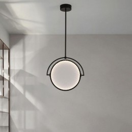 Nordic Wisząca Lampa Kreatywny Pierścień z Kutego Żelaza Sufitowa Lampa
