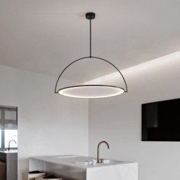Nordic Wisząca Lampa Kreatywny Pierścień z Kutego Żelaza Sufitowa Lampa