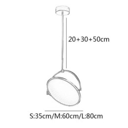 Nordic Wisząca Lampa Kreatywny Pierścień z Kutego Żelaza Sufitowa Lampa