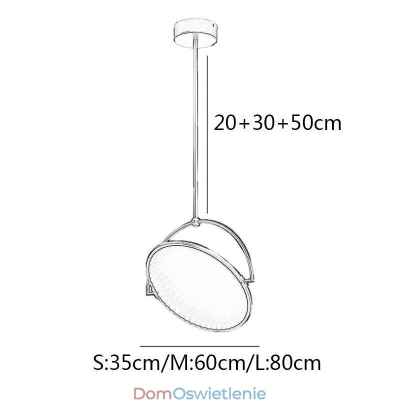Nordic Wisząca Lampa Kreatywny Pierścień z Kutego Żelaza Sufitowa Lampa