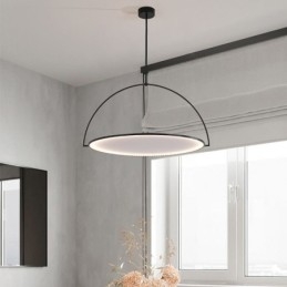 Nordic Wisząca Lampa Kreatywny Pierścień z Kutego Żelaza Sufitowa Lampa