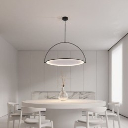 Nordic Wisząca Lampa Kreatywny Pierścień z Kutego Żelaza Sufitowa Lampa