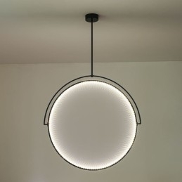 Nordic Wisząca Lampa Kreatywny Pierścień z Kutego Żelaza Sufitowa Lampa