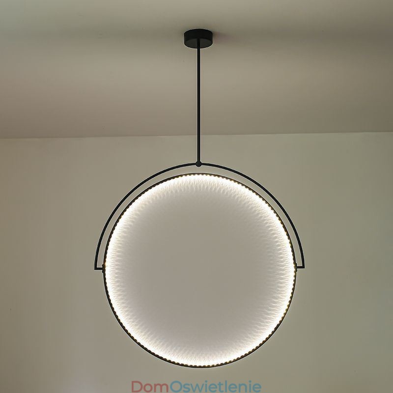Nordic Wisząca Lampa Kreatywny Pierścień z Kutego Żelaza Sufitowa Lampa