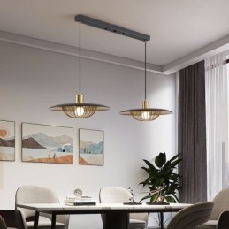 Nordic Wisząca lampa Kreatywny kuty żelazny dysk Sufitowa lampa