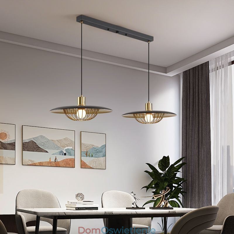 Nordic Wisząca lampa Kreatywny kuty żelazny dysk Sufitowa lampa