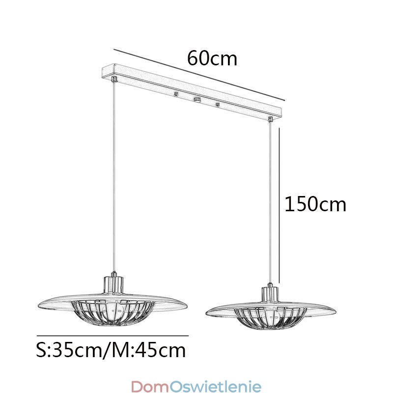Nordic Wisząca lampa Kreatywny kuty żelazny dysk Sufitowa lampa
