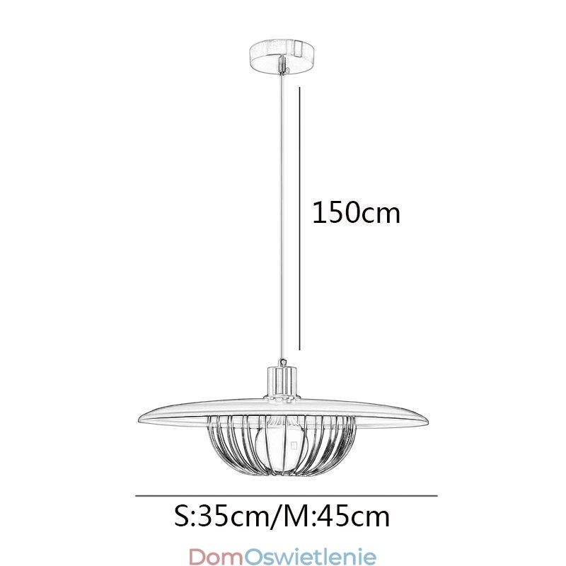 Nordic Wisząca Lampa Kutego Żelaza Kreatywne Lampy Sufitowe Dyskowe