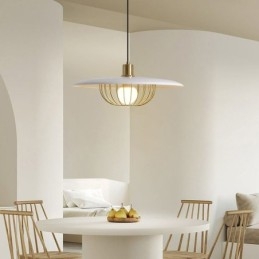 Nordic Wisząca Lampa Kutego Żelaza Kreatywne Lampy Sufitowe Dyskowe