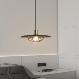 Nordic Wisząca Lampa Kutego Żelaza Kreatywne Lampy Sufitowe Dyskowe