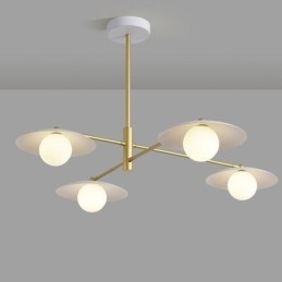 Nordic Wisząca Lampa Kreatywna G9 Kute Żelazne Dyski Sufitowe