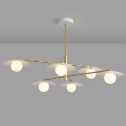 Nordic Wisząca Lampa Kreatywna G9 Kute Żelazne Dyski Sufitowe
