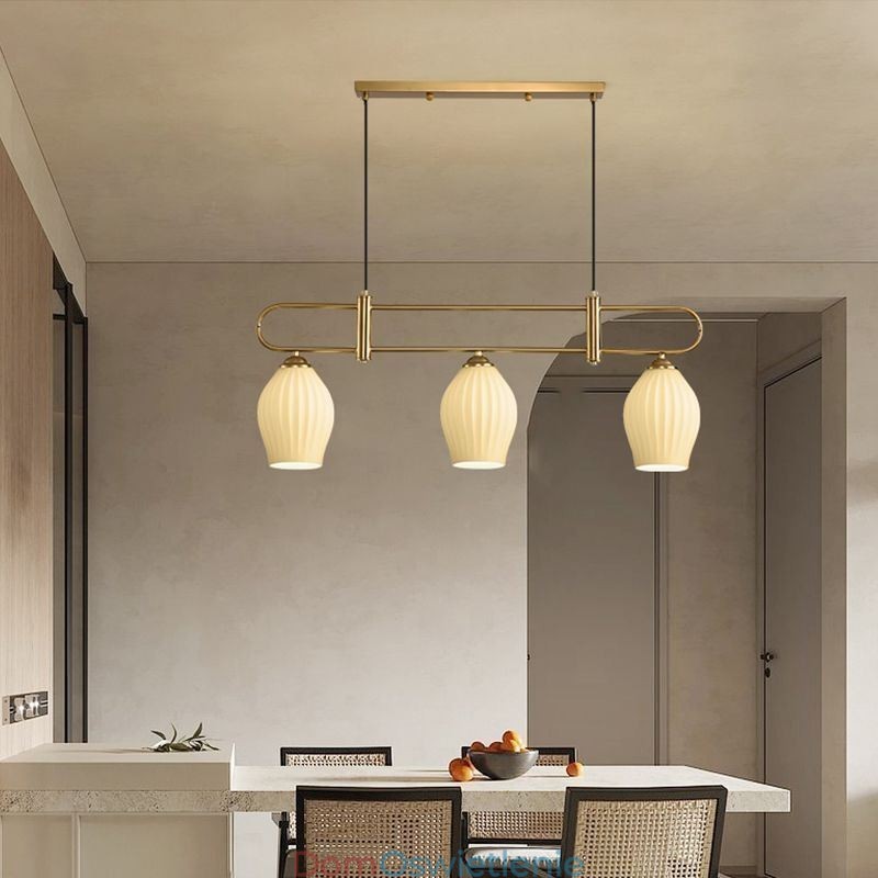 Nordic Wisząca lampa z kutego żelaza Kreatywna lampa sufitowa Stamen