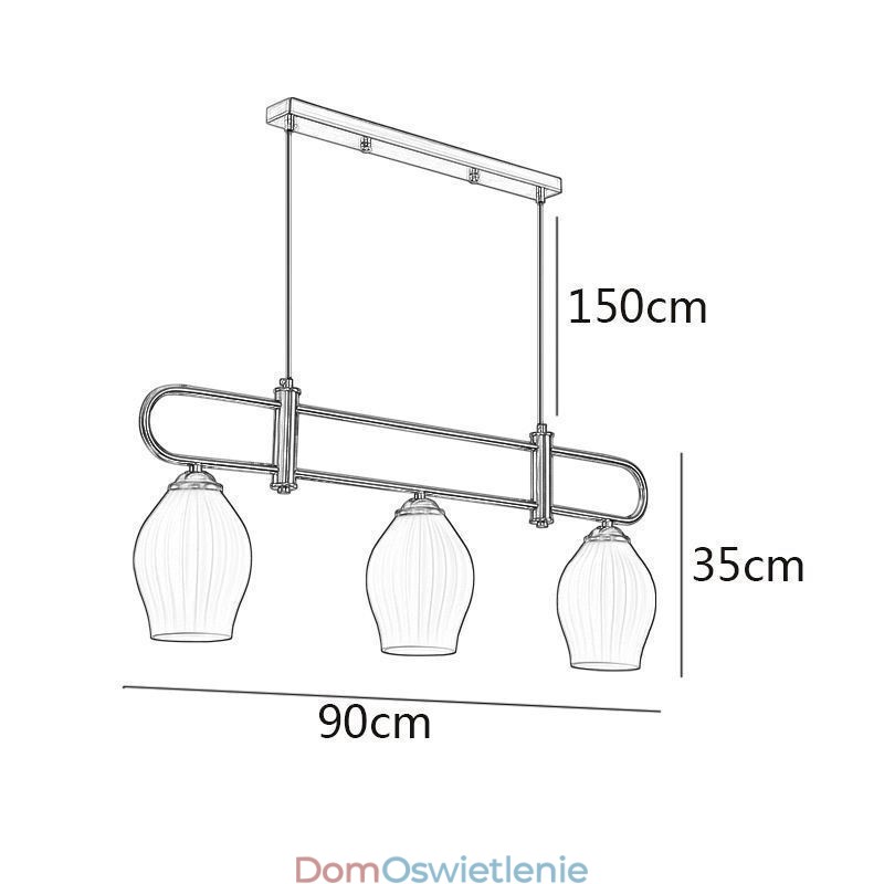 Nordic Wisząca lampa z kutego żelaza Kreatywna lampa sufitowa Stamen