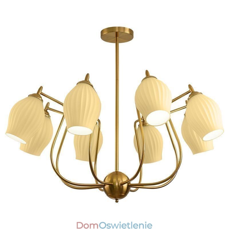 Nordic Wisząca Lampa Kreatywna Kute Żelazo Miedziana Naturalny Kolor Pręcik Sufitowa Lampa