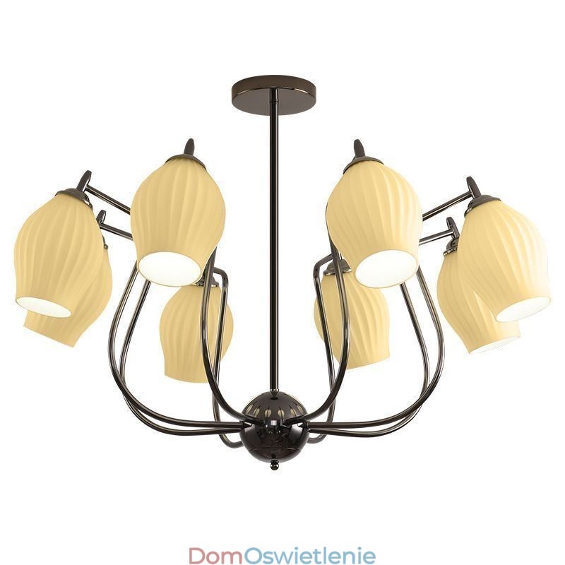 Nordic Wisząca Lampa Kreatywna Kute Żelazo Czarny Pręcik Lampa Sufitowa