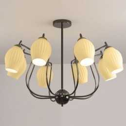 Nordic Wisząca Lampa Kreatywna Kute Żelazo Czarny Pręcik Lampa Sufitowa